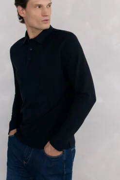 Pedro del Hierro Polos-Polo básico manga comprida Preto