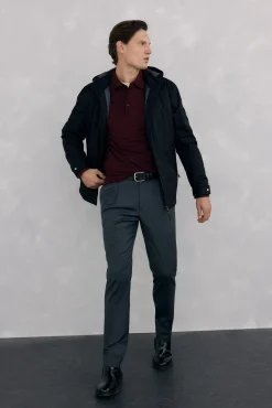 Pedro del Hierro Polos-Polo básico manga comprida Bordeaux