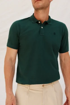 Cortefiel Polos-Polo básico piqué Verde