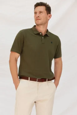 Cortefiel Polos-Polo básico piqué Verde
