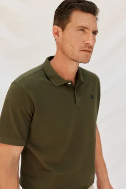 Cortefiel Polos-Polo básico piqué Verde