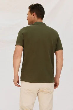 Cortefiel Polos-Polo básico piqué Verde