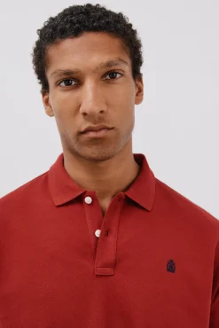 Cortefiel Polos-Polo básico piqué Vermelho