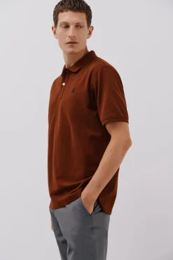 Cortefiel Polos-Polo básico piqué Castanho