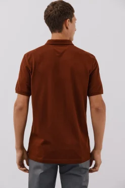 Cortefiel Polos-Polo básico piqué Castanho