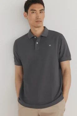 Pedro del Hierro Polos-Polo básico piqué Cizento