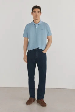 Pedro del Hierro Polos-Polo básico piqué Azul