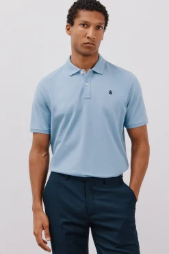 Cortefiel Polos-Polo básico piqué Azul