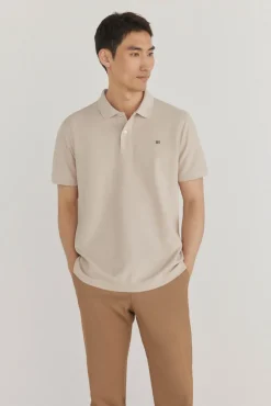 Pedro del Hierro Polos-Polo básico piqué Beige
