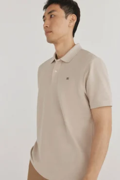 Pedro del Hierro Polos-Polo básico piqué Beige
