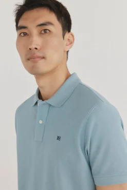 Pedro del Hierro Polos-Polo básico regular em piqué Azul
