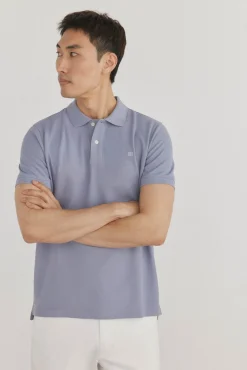 Pedro del Hierro Polos-Polo básico regular em piqué P&uacute;rpura