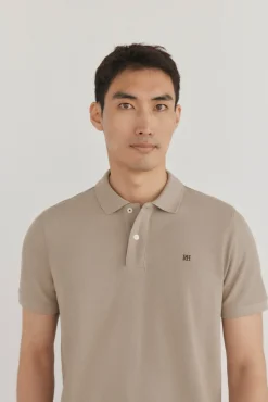 Pedro del Hierro Polos-Polo básico regular em piqué Beige