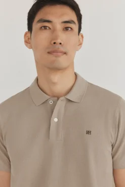 Pedro del Hierro Polos-Polo básico regular em piqué Beige