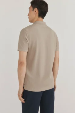 Pedro del Hierro Polos-Polo básico regular em piqué Beige