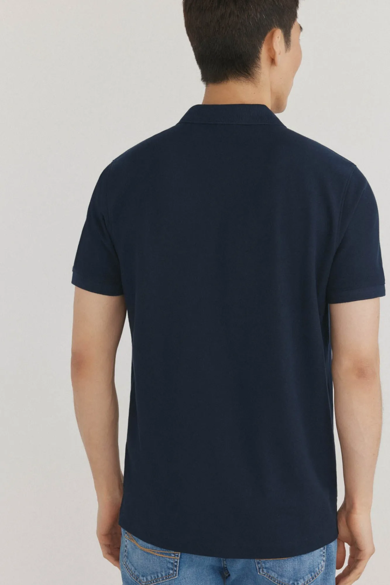 Pedro del Hierro Polos-Polo básico regular em piqué Azul