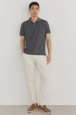 Pedro del Hierro Polos-Polo básico slim Cizento