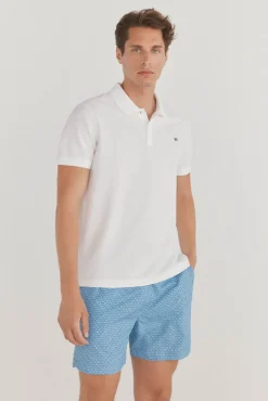 Pedro del Hierro Polos-Polo básico slim Branco