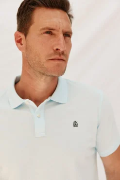 Cortefiel Polos-Polo básico slim Azul