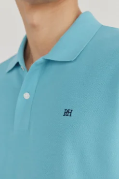 Pedro del Hierro Polos-Polo básico slim Turquesa