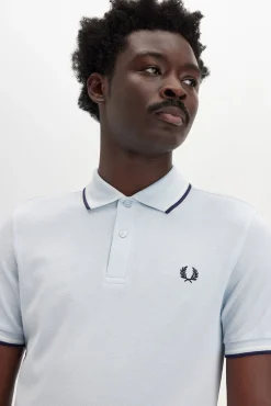 Fred Perry Polos-Polo com acabamento em duas listras Azul