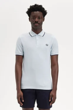 Fred Perry Polos-Polo com acabamento em duas listras Azul