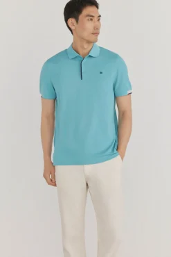 Pedro del Hierro Polos-Polo com punhos contrastantes Turquesa