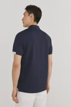 Pedro del Hierro Polos-Polo com punhos contrastantes Azul