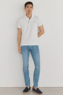 Pedro del Hierro Polos-Polo com punhos contrastantes Branco