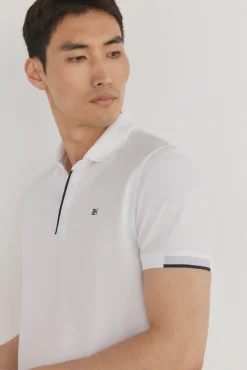 Pedro del Hierro Polos-Polo com punhos contrastantes Branco