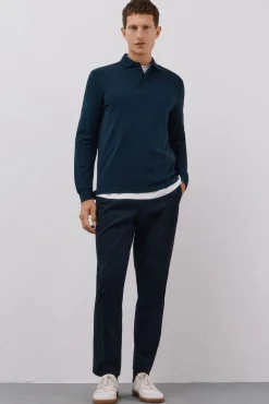 Cortefiel Polos|T-Shirts-Polo corte regular fit Azul