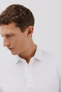 Cortefiel Polos|T-Shirts-Polo corte regular fit Branco