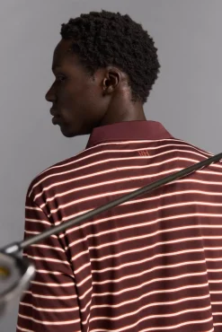 Pedro del Hierro Polos|Desporto-Polo de golfe riscas Bordeaux