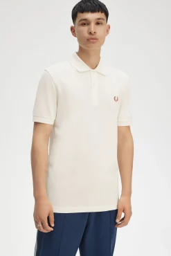 Fred Perry Polos-Polo de manga curta Ecru