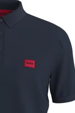 HUGO Polos-Polo de manga curta Azul