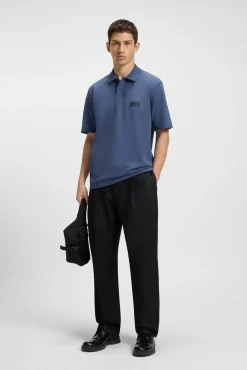 HUGO Polos-Polo de manga curta Azul
