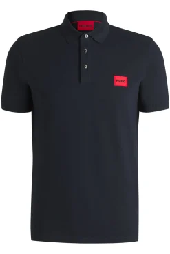 HUGO Polos-Polo de manga curta Azul