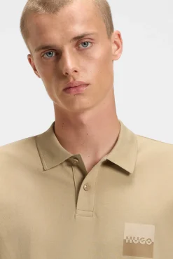 HUGO Polos-Polo de manga curta Tostado