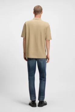 HUGO Polos-Polo de manga curta Tostado