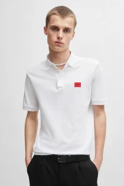 HUGO Polos-Polo de manga curta Branco