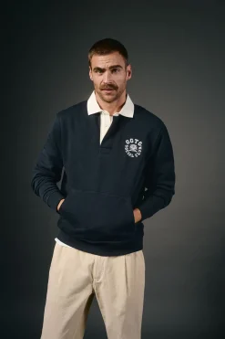 OOTO Polos-Polo de rugby de manga comprida Azul