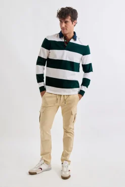 Williot Polos-Polo de Rugby Riscas Verde