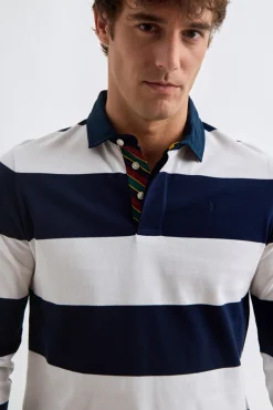Williot Polos-Polo de Rugby Riscas Azul