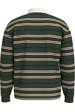 Selected Polos-Polo estilo rugby feita de 100% algodão orgânico. Verde