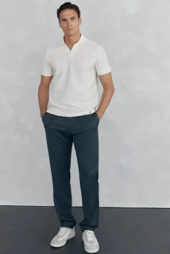 Pedro del Hierro Polos-Polo estrutura jacquard Ecru