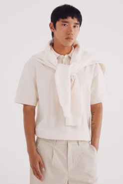 Springfield Polos-Polo estruturada em sarja de corte regular branco