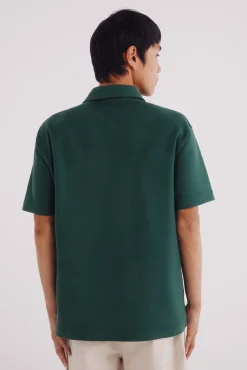 Springfield Polos-Polo estruturada em sarja de corte regular verde