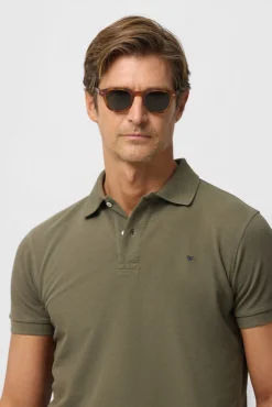 Silbon Polos-Polo liso clássica Verde