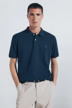 Springfield Polos-Polo piqué básico regular fit azul