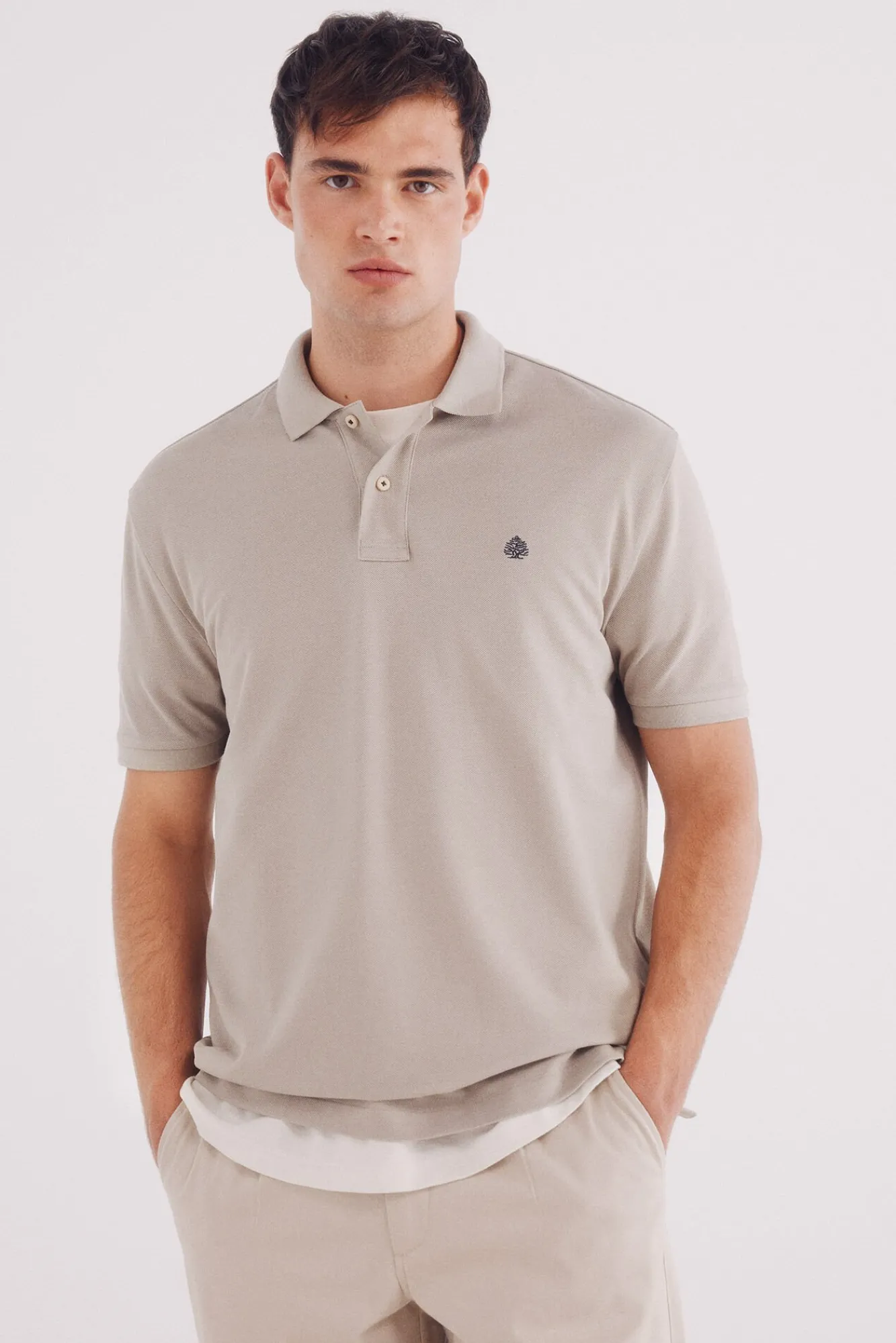 Springfield Polos-Polo piqué básico regular fit cru